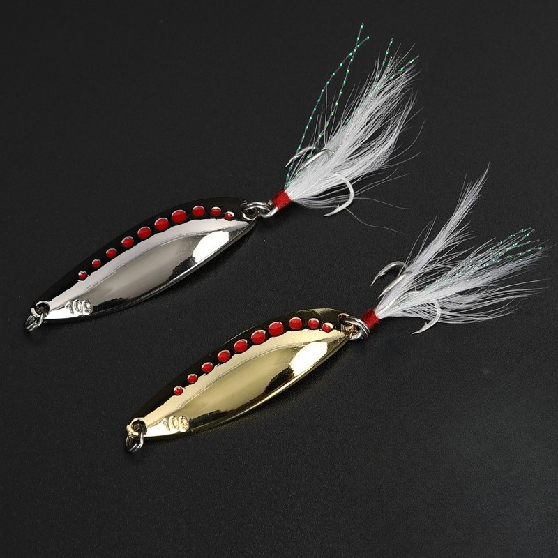 Furniture Hardware Jig - 1pcs 5g-20gMetal Spinner Spoon Feather Hooks