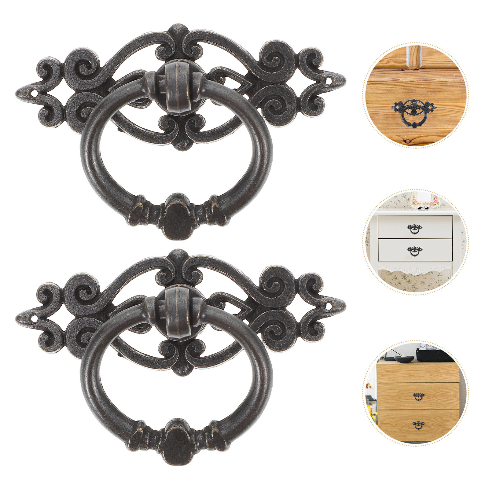 6Pcs Wardrobe Door Pulls Retro - огляд і ціна Furniture Hardware Drop Pulls